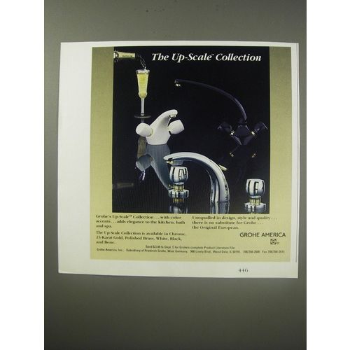 1990 Grohe Up-Scale Collextion faucets Ad - The up-scale collection