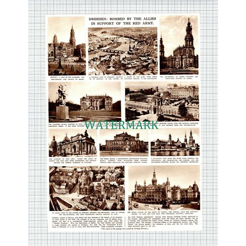 X877) Dresden Germany - 1945 Cutting