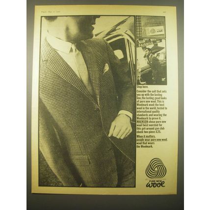 1966 Woolmark Maenson Suit Ad - Stop here