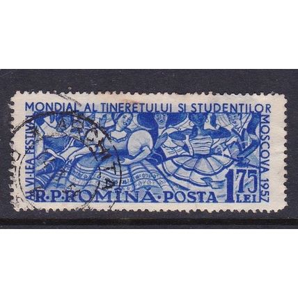 ROMANIA 1957 WORLD YOUTH FESTIVAL 1L75 USED SG2527
