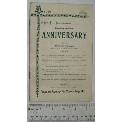No. 59. Ten Hymns & Tunes for Sunday School Anniversary