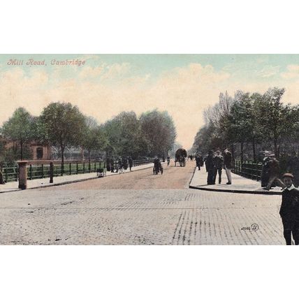 Mill Road Cambridge Bicycle Fashion Hats Old Postcard