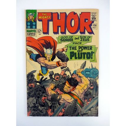 Mighty Thor #128 Marvel Comics Hercules, Pluto FN/VF 1966