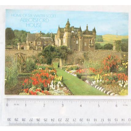 old postcard Sir Walter Scott's Abbotsford from the Garden