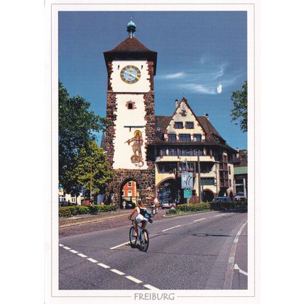 Freiburg Schwabentor Germany Postcard posted 2012 creased