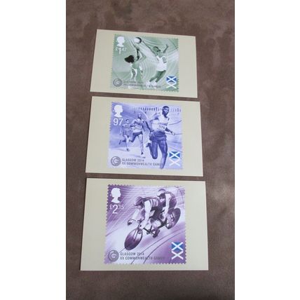 2014 GB PHQ FDC Cover Postcards - Glasgow Commonwealth Games - Sport