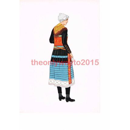 Savoy, Saint-Colomban-des-Villards, Costume of Woman, Book Illustration, c1939