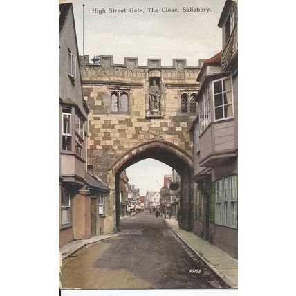 PC18073 High Street Gate. The Close. Salisbury. No 90158. 1925