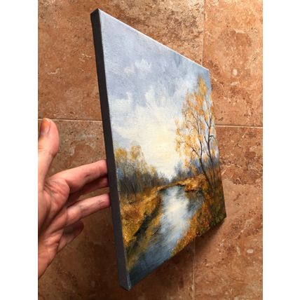 Landscape Original Oil Painting Autumn Wall Art Forest Artwork
