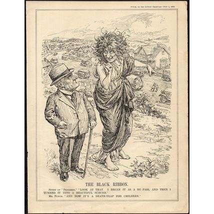 BLACK RIBBON 1934 John Bernard Partridge PUNCH CARTOON PAGE
