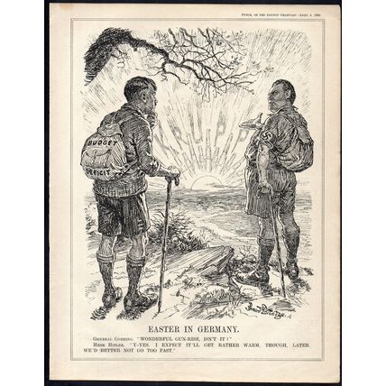 EASTER IN GERMANY 1934 John Bernard Partridge PUNCH CARTOON PAGE