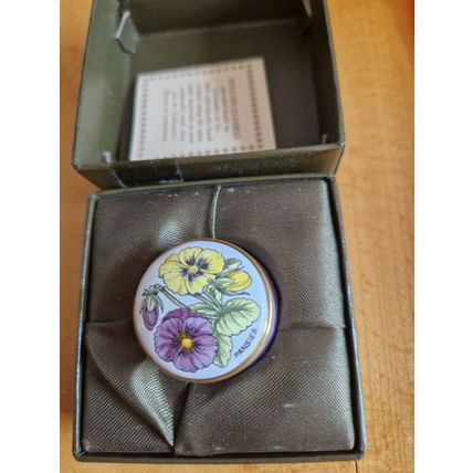 Vintage Pansy Pill Box by Crummles