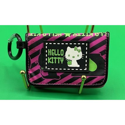 A Very Sweet Very Rare Vintage Sanrio 2008 Hello Kitty Fluorescent Small Wallet