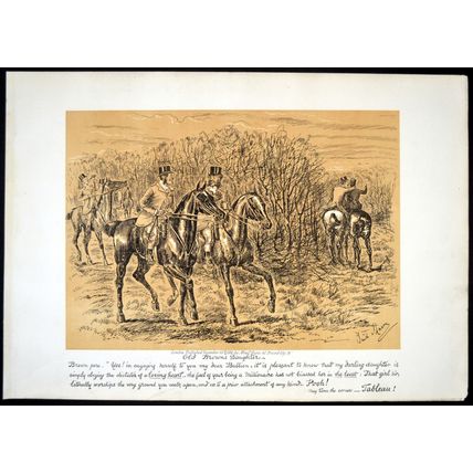 OLD BROWN’S DAUGHTER 1886 George Finch Mason - Horses VICTORIAN PRINT