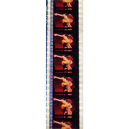 Jimi Hendrex. Pk MTP - C058F . 1 STRIP OF 5 - 35MM FILM CELLS. A very rare strip