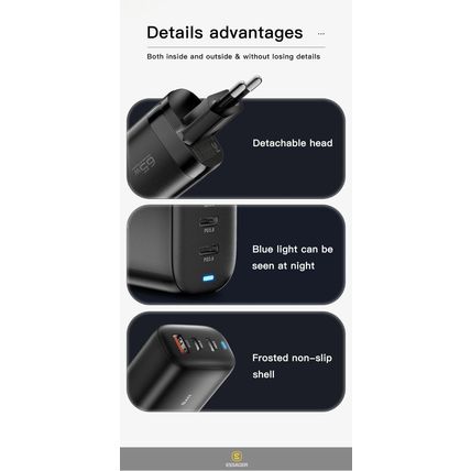 Essager 65W GaN Charger USB Type C For Laptop MacBook Pro Wall Charger UK Plug