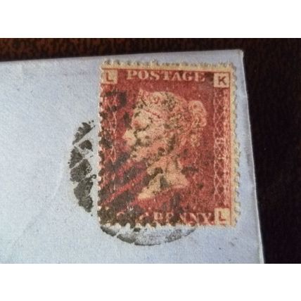 1866 GB QV 1d Red stamp 84 entire Late Fee Fisher Solicitors Ashby de la Zouch