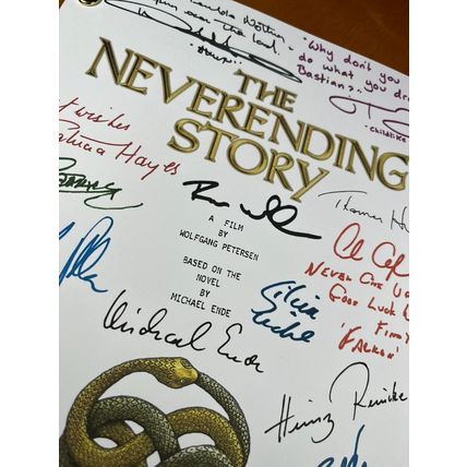 The Neverending Story 1 & 2 Scripts Signed- Autograph Reprints- Atreyu, Artax