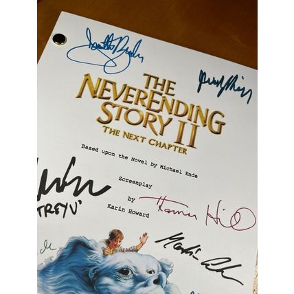 The Neverending Story 1 & 2 Scripts Signed- Autograph Reprints- Atreyu, Artax