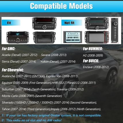 7" Android Car Stereo for GMC/Chevy Trucks (Sierra, Yukon, Silverado, Tahoe)