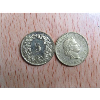 Switzerland 1982 5 Rappen Coin
