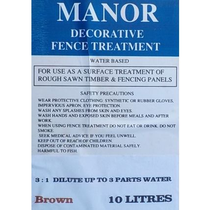DECORATIVE FENCE TREATMENT CONCENTRATE 3:1 RATIO BROWN 10 LITRES See description