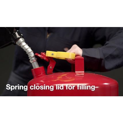 Eagle 5 Gallon Type I Red Safety Gas Can for Gasoline with Flame Arrester, Self-