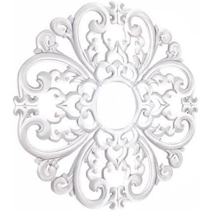 Canomo 24" OD X 5" ID White Ceiling Medallion 4-Piece Set Ceiling Medallion for