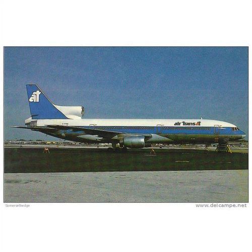 Air Transat Lockheed L 1011 358 1 Tristar Aircraft Postcard (A13646)
