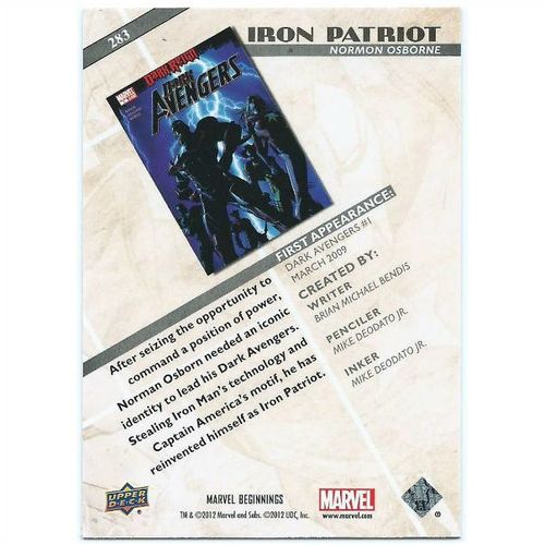 2012 Marvel Beginnings 2 - #283 - Iron Patriot