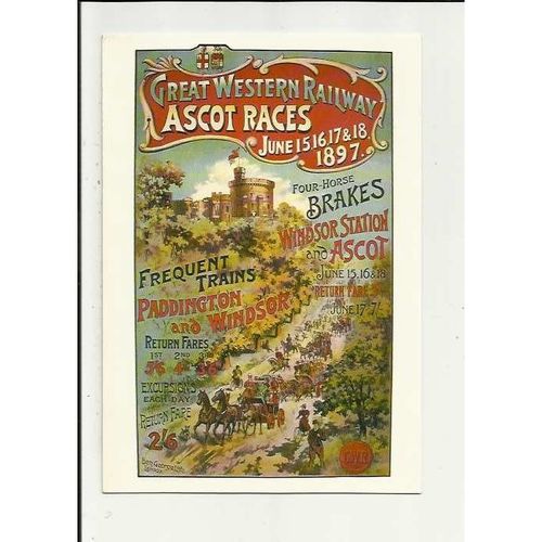 A Mumbles Railway Publishing Postcard MRP/5 GWR ASCOT RACES 1897