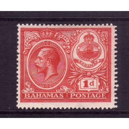 BAHAMAS 1920 SG107 1d CARMINE PEACE CELEBRATION M / MINT