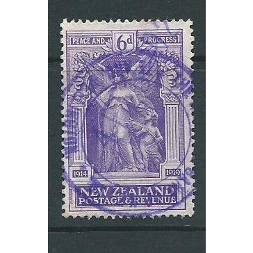 new zealand stamps sg457 victory 6d fiscal a used