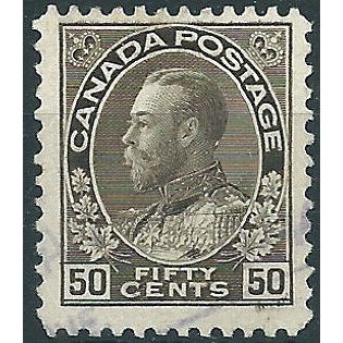 Canada 1912 SG204 50c Grey-Black Fine Used.. ..