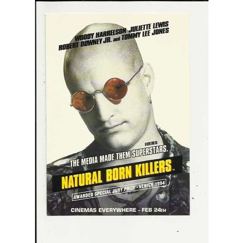 NATURAL BORN KILLERS Woody Harrelson Poster Art Postcard by Boomerang