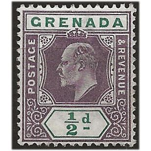 Grenada 1902 SG57 1/2d Dull Purple & Green Mounted Mint . ..