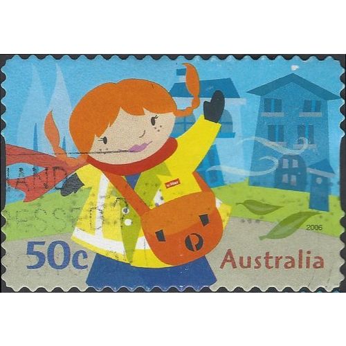 AUSTRALIA, Postie Kate with satchel, blue 2006, 50c