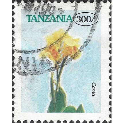 TANZANIA, FLOWER, Carna, blue 1996, 300/-