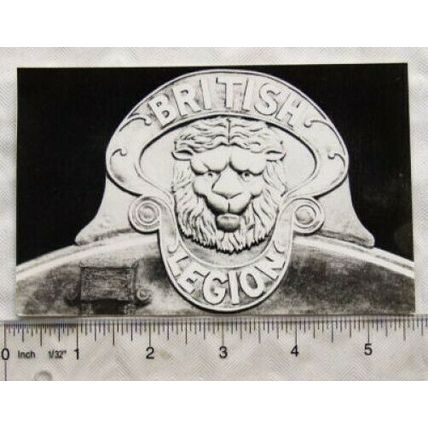 Original photo loco plate British Legion