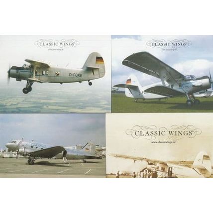 Berlner Spezial Flug Antonov AN2 Colt German Plane Classic Wings 4x Postcard