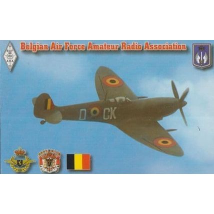 Belgium Belgian Military Air Force Amateur Radio Association Plane Rare Postcard