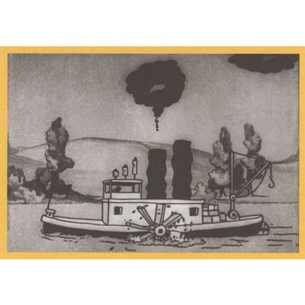 Mickey Mouse Steamboat Willie Opening Cartoon Scene Postcard