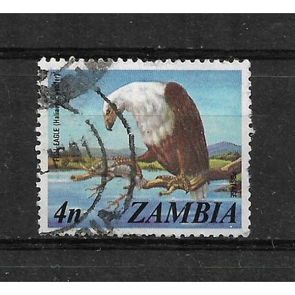 Zambia.SG229 4n African Fish Eagle.Fine Used.Dec22a