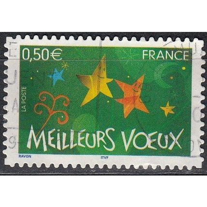 France 2004 Michel 3882 O Cote (2008) 1.50 € Meilleurs voeux étoiles personnages