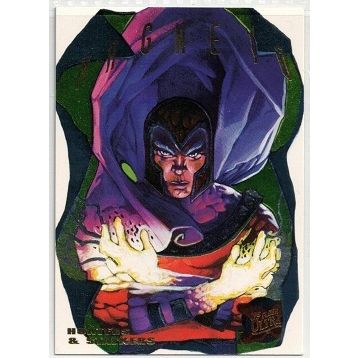 X - MEN FLEER ULTRA ' HUNTERS / STALKERS ' card # 8 MAGNETO (1995)