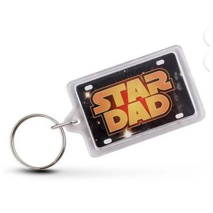 STAR DAD MY HERO Dad Keyring Gift Daddy Birthday Gift STAR WARS THEMED Acrylic