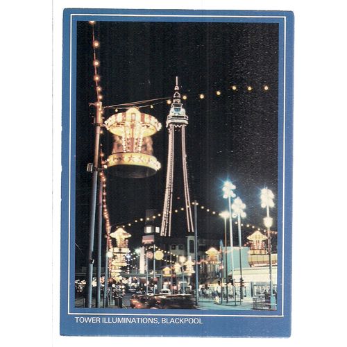 TOWER ILLUMINATIONS, BLACKPOOL unused postcard vgc. COLOURMASTER INTERNATIONAL =