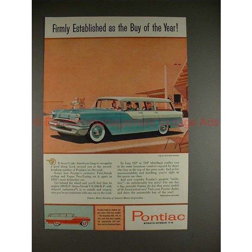 1955 Pontiac 870 Station Wagon Ad - Firmly Established!