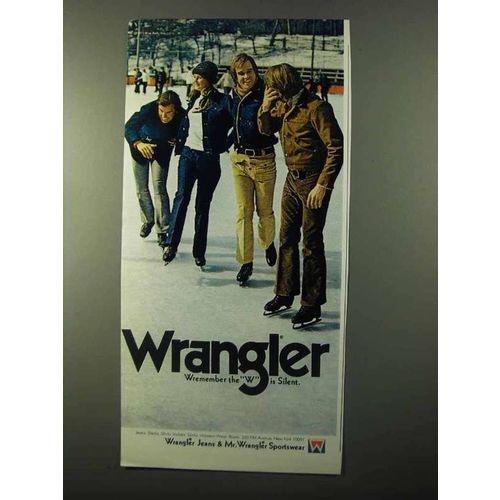 1971 Wrangler Jeans & Sportswear Ad - W Is Silent