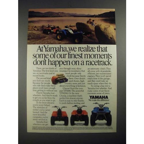 1987 Yamaha YFM80, YFM100 The Champ and YFM200 ATV Ad - Finest Moments